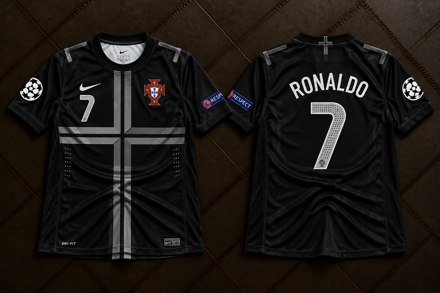 Portugal Ronaldo Black #7